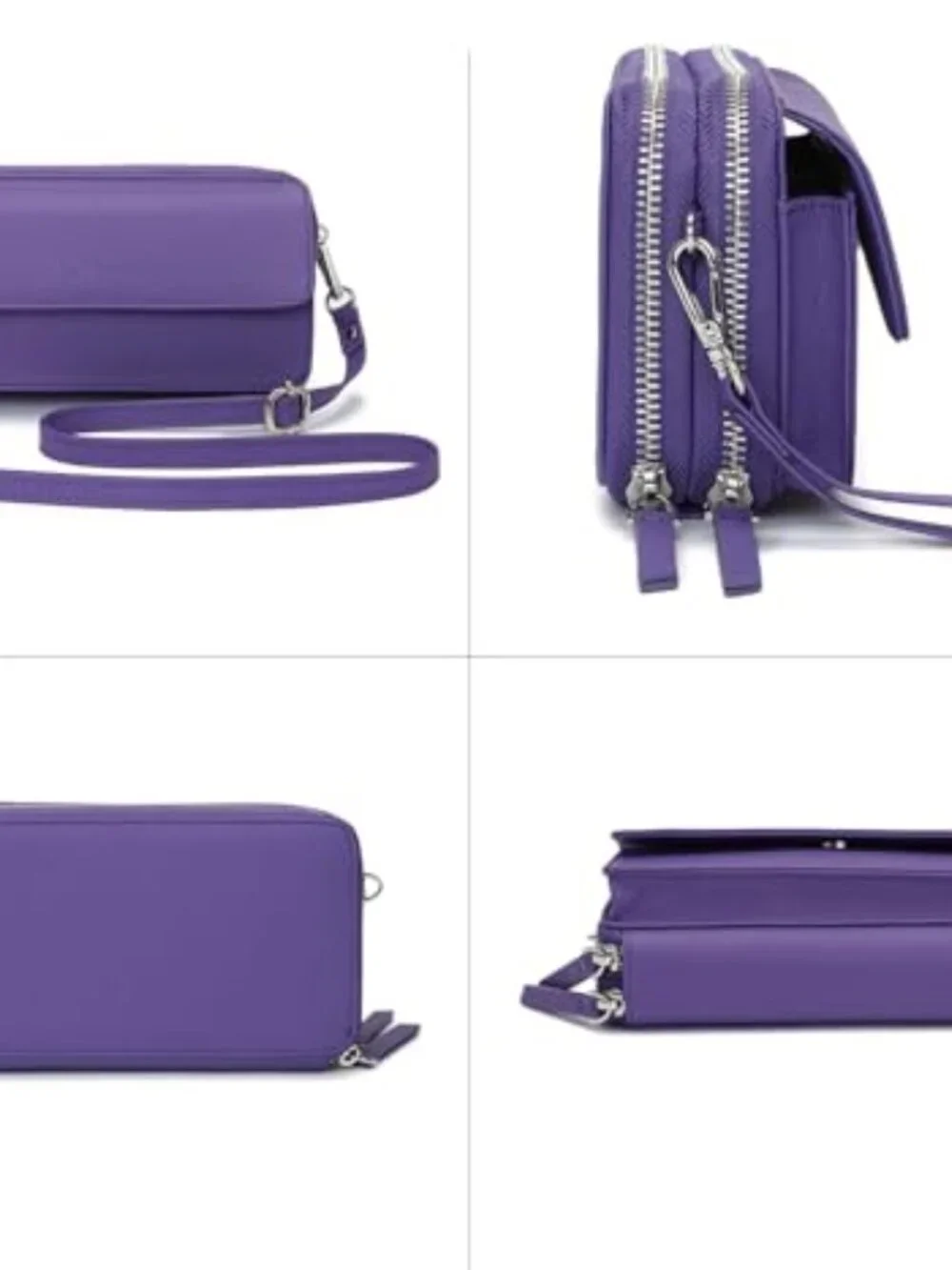 RFID Crossbody Wallet Wristlet Purse with Phone Pocket Vegan Leather